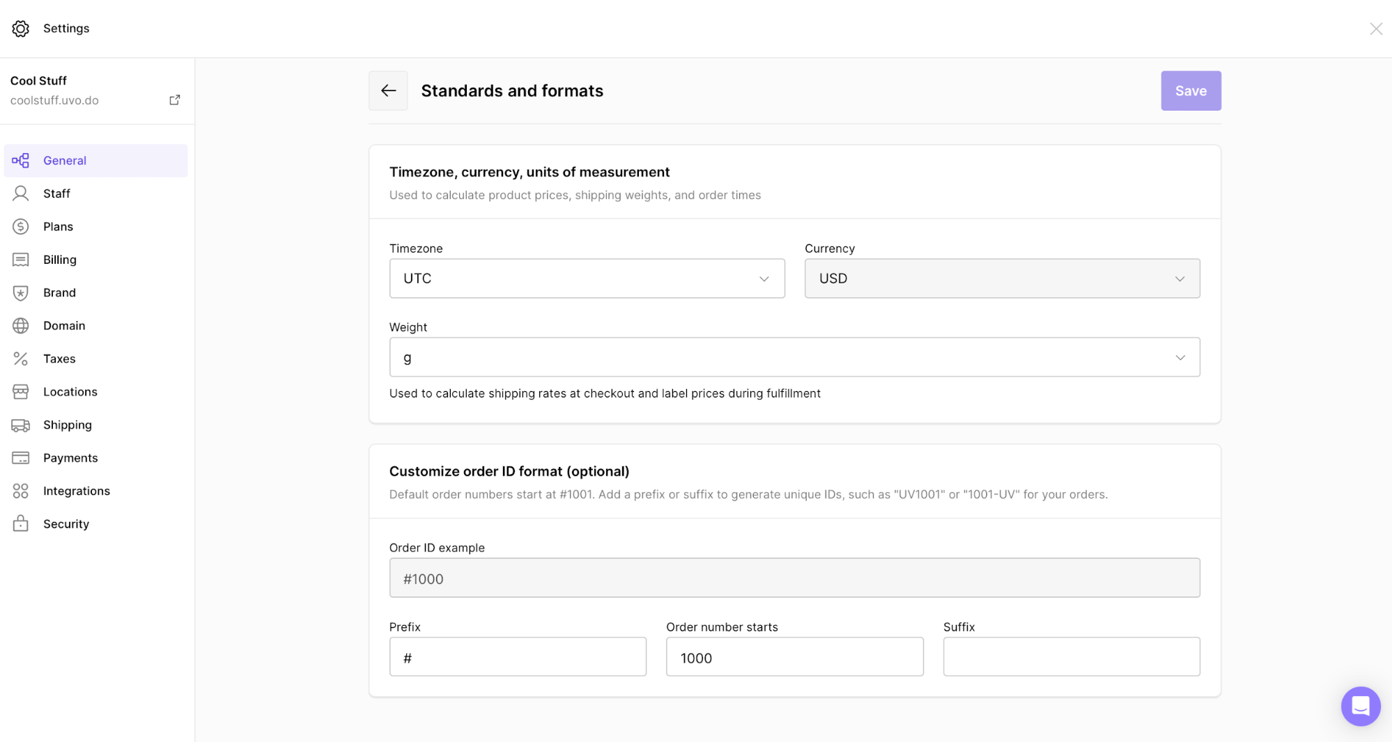 winkel tijdzone formaten